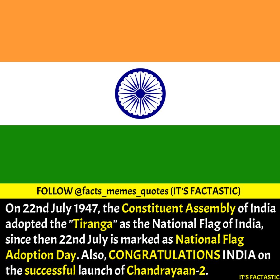 National Flag Adoption Day, Chandrayaan-2